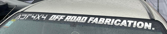 AJF 4X4 OFFROAD FABRICATION WINDSCREEN BANNER